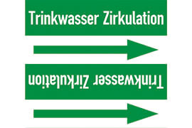 Rohrleitungsetikett Trinkwasser Zirkulation