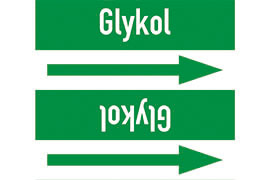 Rohrleitungsetikett Glykol