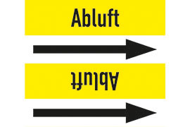 Rohrleitungsetikett Abluft