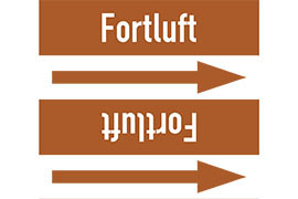 Rohrleitungsetikett Fortluft