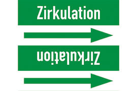  Rohrleitungsetikett Zirkulation