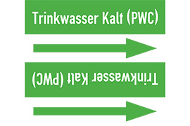 Rohrleitungsetikett Trinkwasser kalt (PWC)