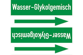 Rohrleitungsetikett Wasser-Glykolgemisch