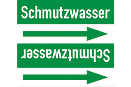 Rohrleitungsetikett Schmutzwasser