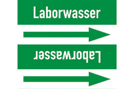 Rohrleitungsetikett Laborwasser