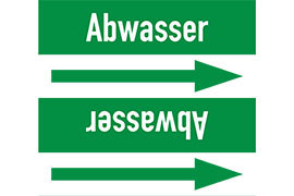 Rohrleitungsetikett Abwasser
