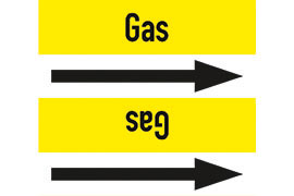 Rohrleitungsetikett Gas