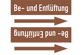 Rohrleitungsetikett Be- und Entlüftung
