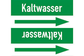 Rohrleitungsetikett Kaltwasser