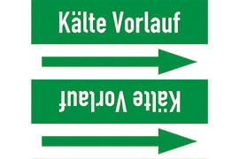  Rohrleitungsetikett Kälte Vorlauf