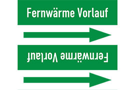 Rohrleitungsetikett Fernwärme Vorlauf