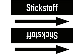 Rohrleitungsetikett Stickstoff