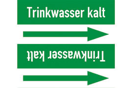 Rohrleitungsetikett Trinkwasser kalt