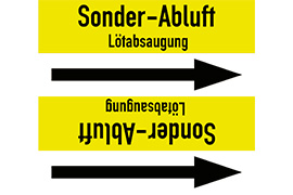 Rohrleitungsetikett Sonderabluft Lötabsaugung