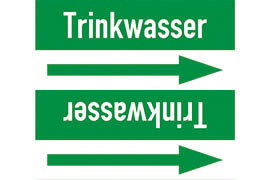 Rohrleitungsetikett Trinkwasser