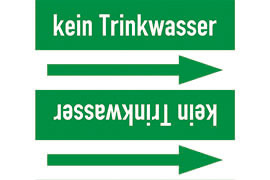 Rohrleitungsetikett Kein Trinkwasser