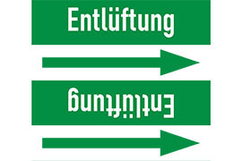 Rohrleitungsetikett Entlüftung