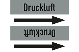 Rohrleitungsetikett Druckluft
