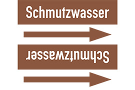 Rohrleitungsetikett Schmutzwasser