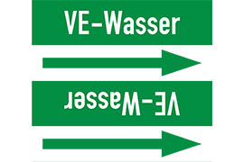 Rohrleitungsetikett VE-Wasser