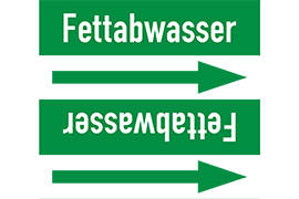Rohrleitungsetikett Fettabwasser