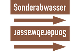 Rohrleitungsetikett Sonderabwasser