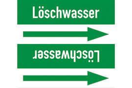 Rohrleitungsetikett Löschwasser
