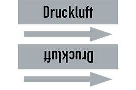 Rohrleitungsetikett Druckluft